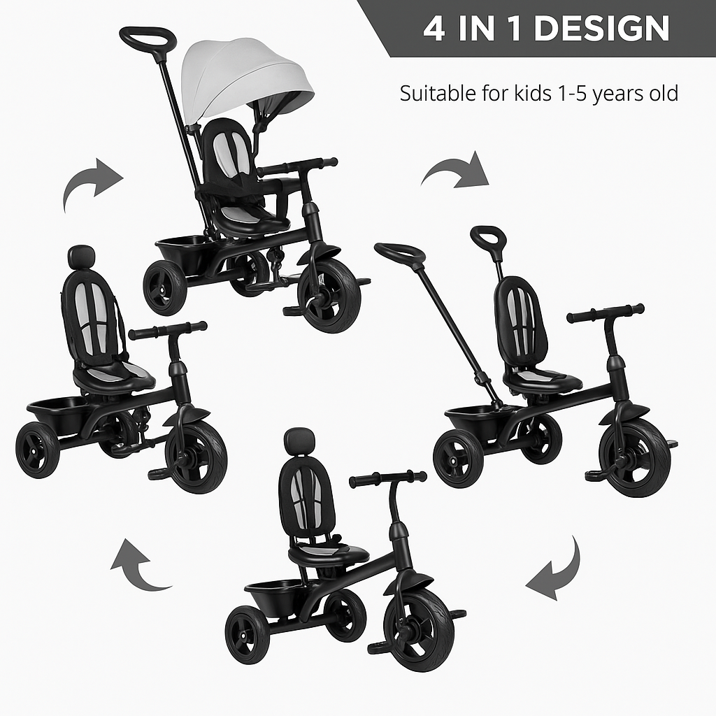 Cuddle Cove™  Quad kids 4-in-1 Tricycle